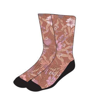 Recycled Polyester Rust Byron Banksia Socks